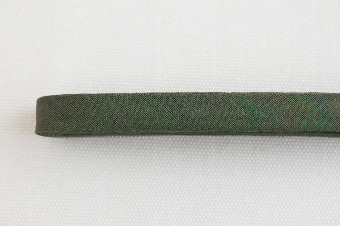 Linen Bias Tape 1/2" - Forest Green