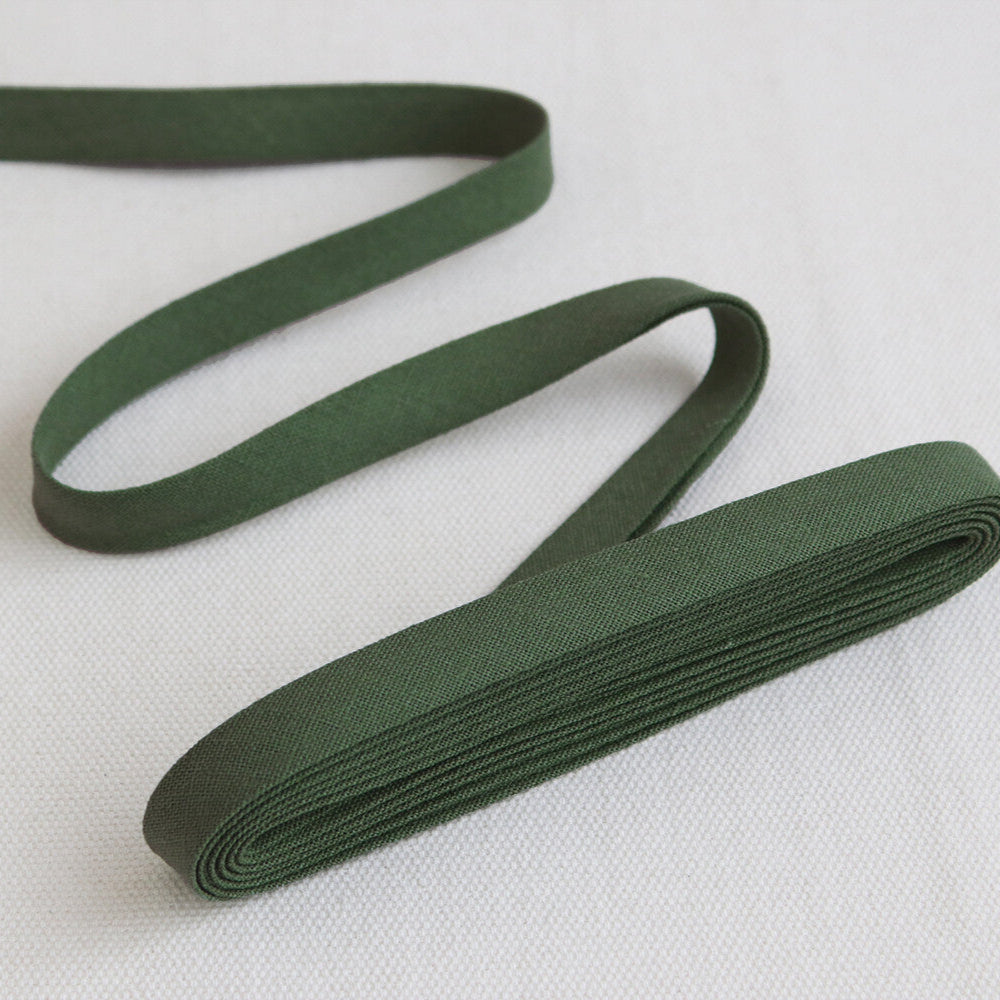 Linen Bias Tape 1/2" - Forest Green