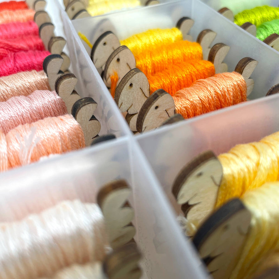 Nordic Sheep Wood Thread Bobbins (Set of 10)