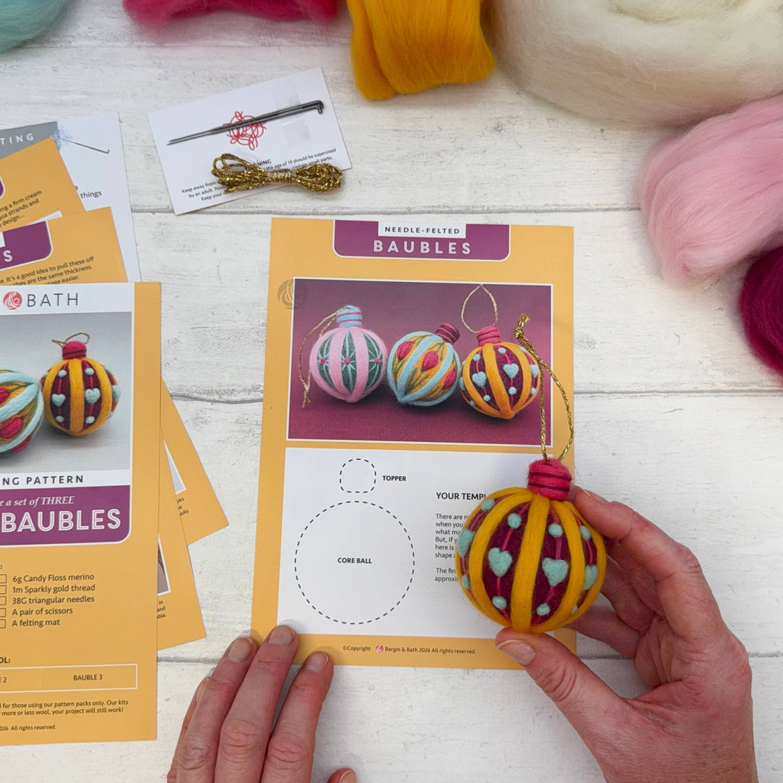 Vintage Baubles Needle Felting Kit