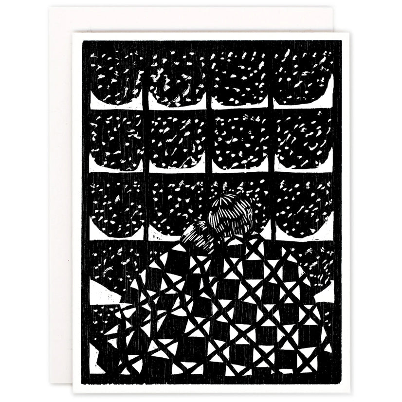 Snowy Winter Holidays Card Set, Indigo printed