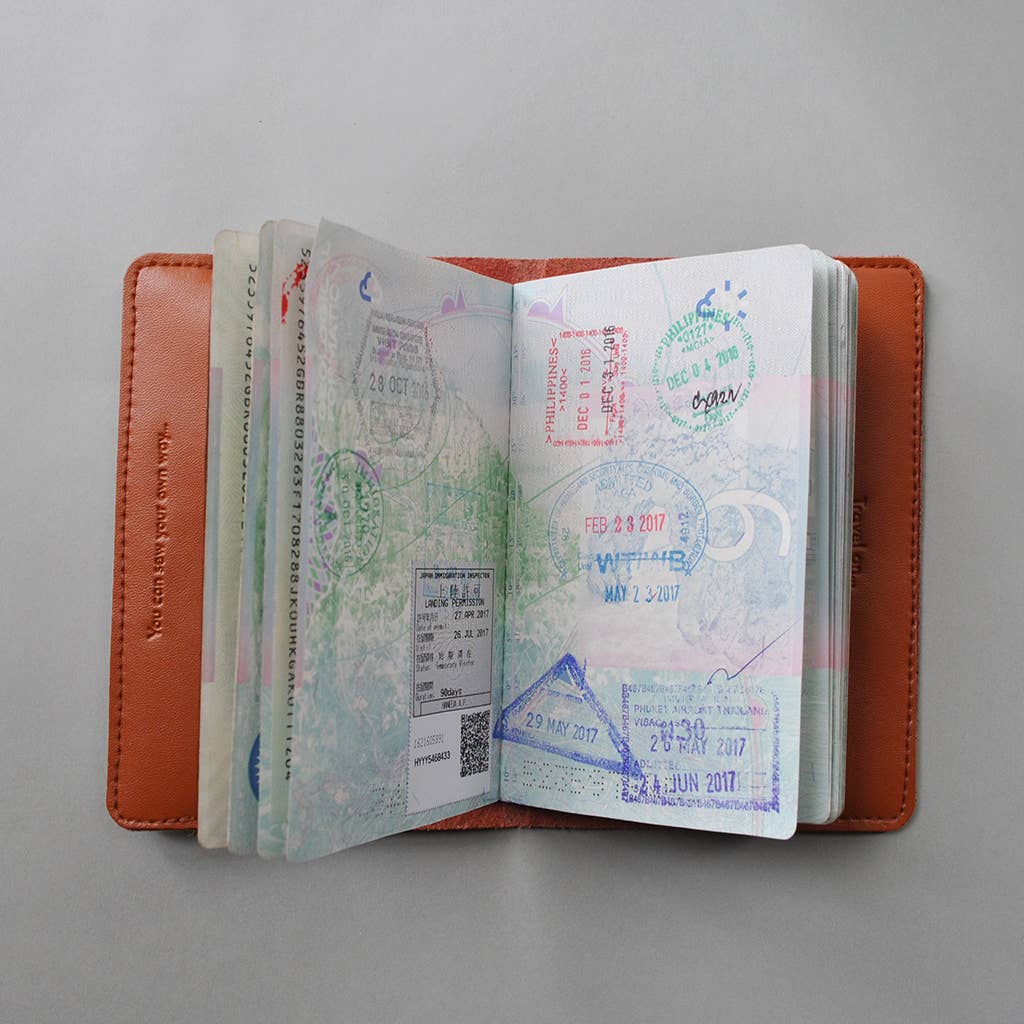 Passport Cover Stitching Kit - Brown Leather