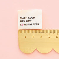 Wash Cold Dry Low Organic Cotton Sewing and Quilting Labels
