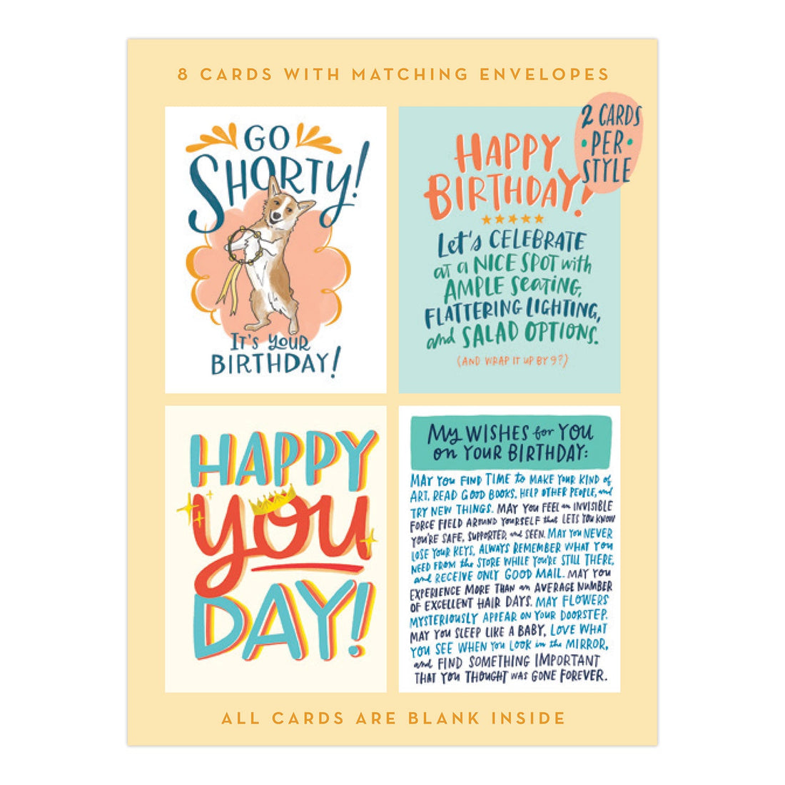 Birthday Cards, Box of 8