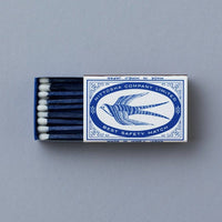 Indigo Blue Matches with Swallow Label