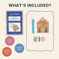 Stitched Gingerbread House Ornament Kit