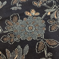 Antique Indigo & Bengala Futon-ji – Floral Katazome, 5 Panels Wide