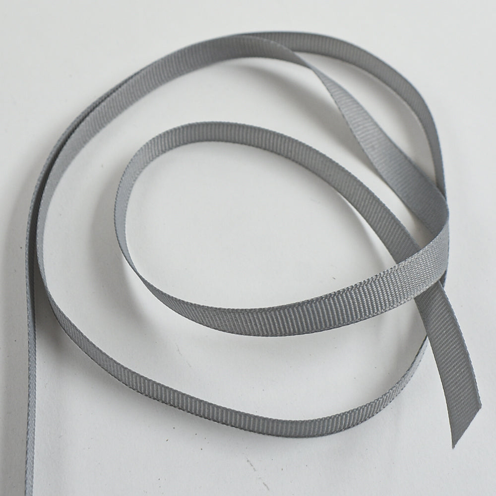 Gray Grosgrain Ribbon 3/8" - 100yd Roll