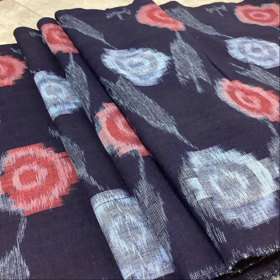 Kurume Kasuri – Indigo with Red Bull’s Eye