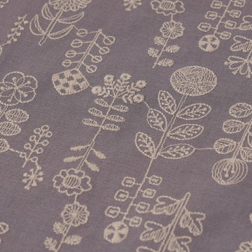 Scandi Flowers Embroidered Fabric by Hirvi