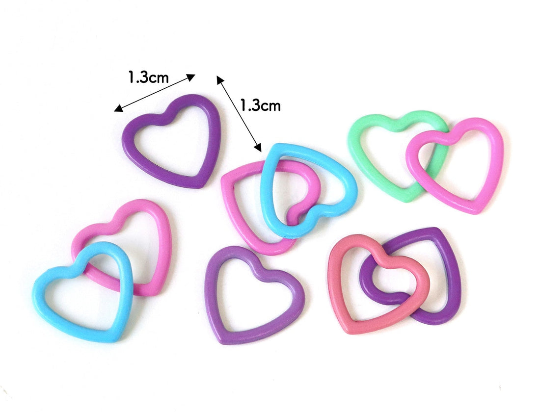 Heart Stitch Markers Set of 10