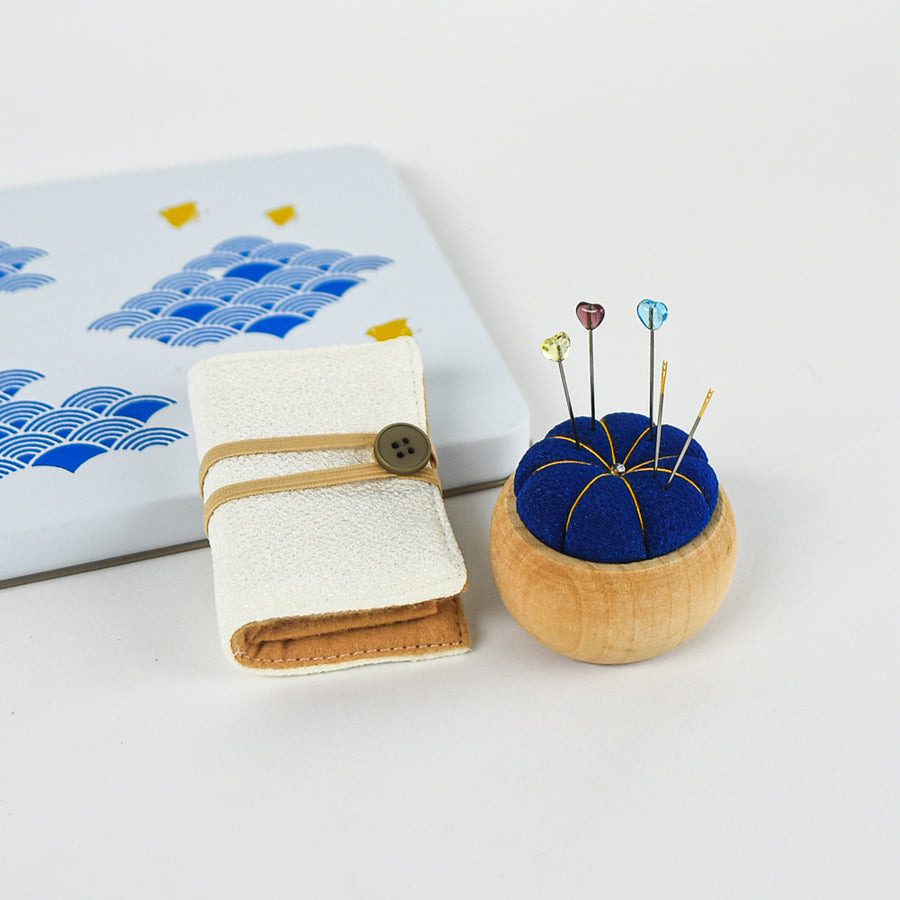 Cookie Tin Sewing Kit - Blue Waves