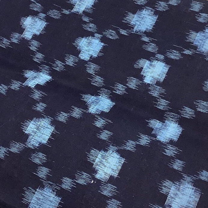 Vintage Bingo Cotton Kasuri - Light Blue Lattice