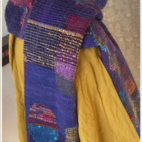 Cosmic Albatross Sakiori Handwoven Shawl
