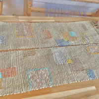 Tiles on Sand Sakiori Handwoven Scarf