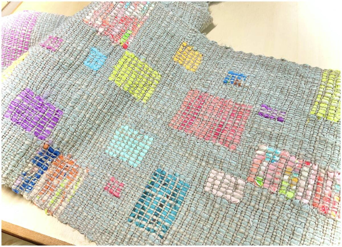Rainbow Fragments Sakiori Handwoven Scarf