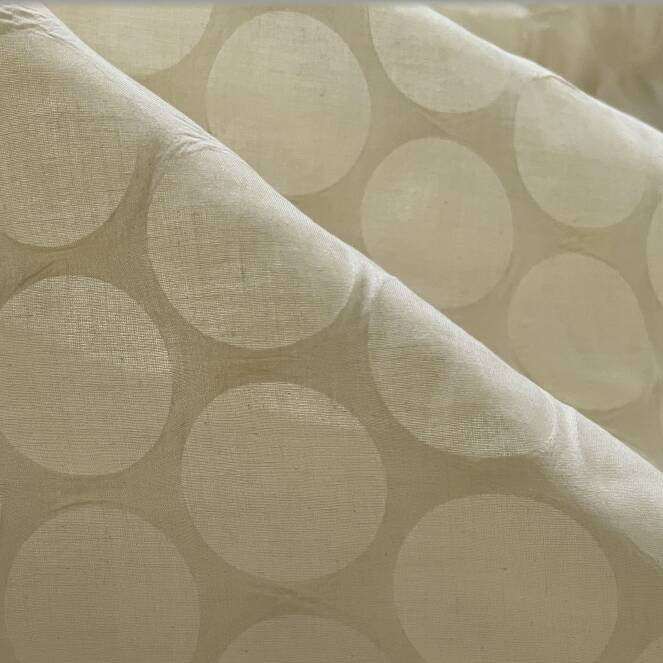 Polka Dot 80ct Cotton Lawn, Cream