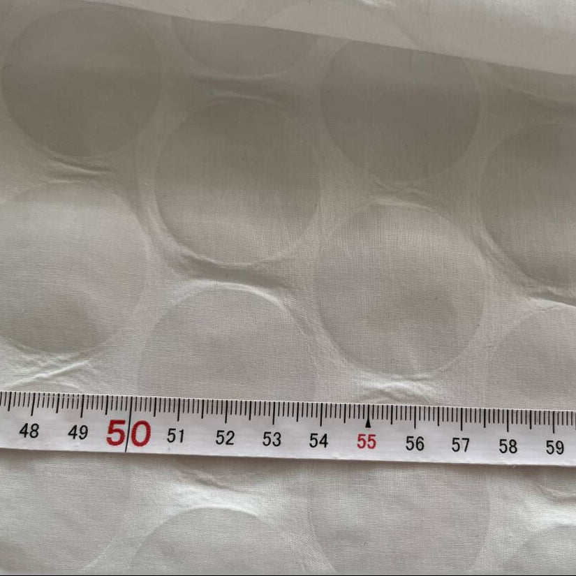 Polka Dot 80ct Cotton Lawn, Off White
