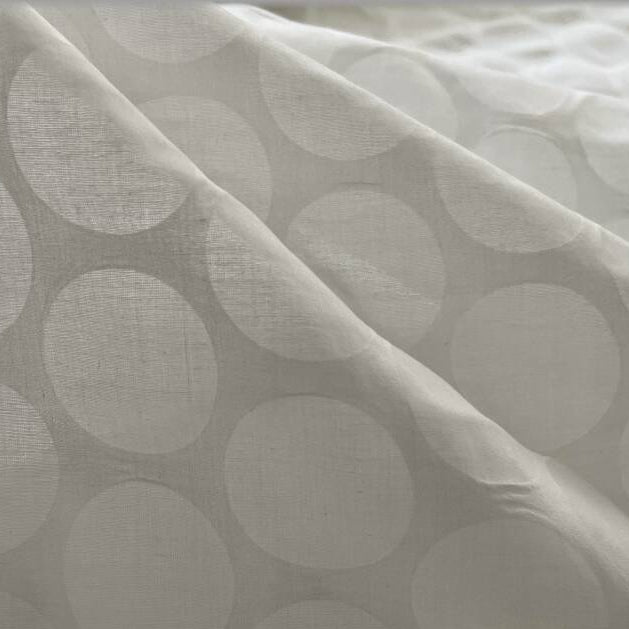 Polka Dot 80ct Cotton Lawn, Off White