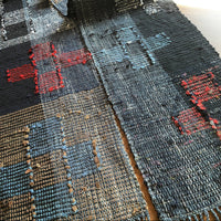 Blocked Floral Sakiori Handwoven Scarf Table Runner