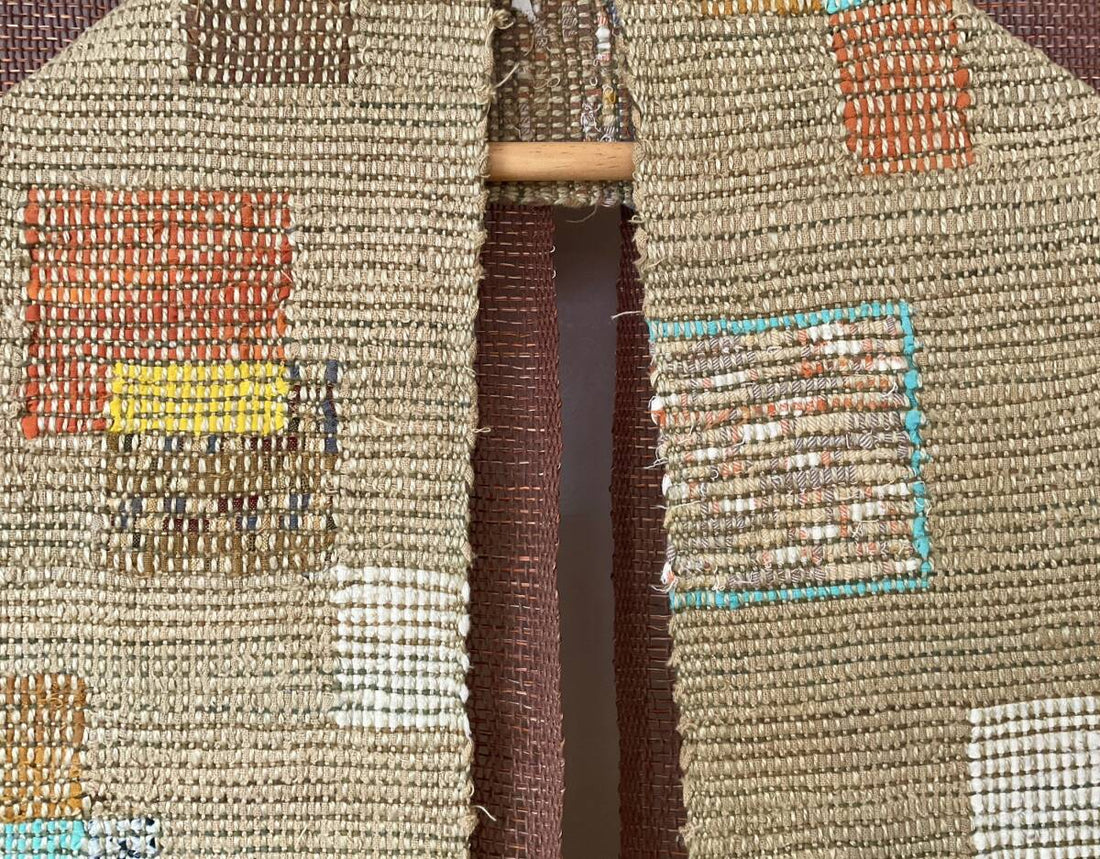 Tiles on Sand Sakiori Handwoven Scarf