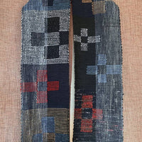 Blocked Floral Sakiori Handwoven Scarf Table Runner