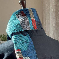 Distorted Blocks Sakiori Woven Scarf