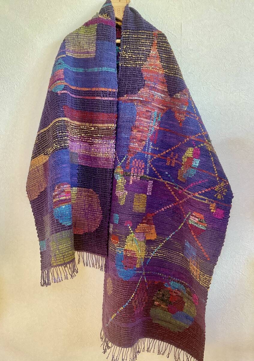 Cosmic Albatross Sakiori Handwoven Shawl