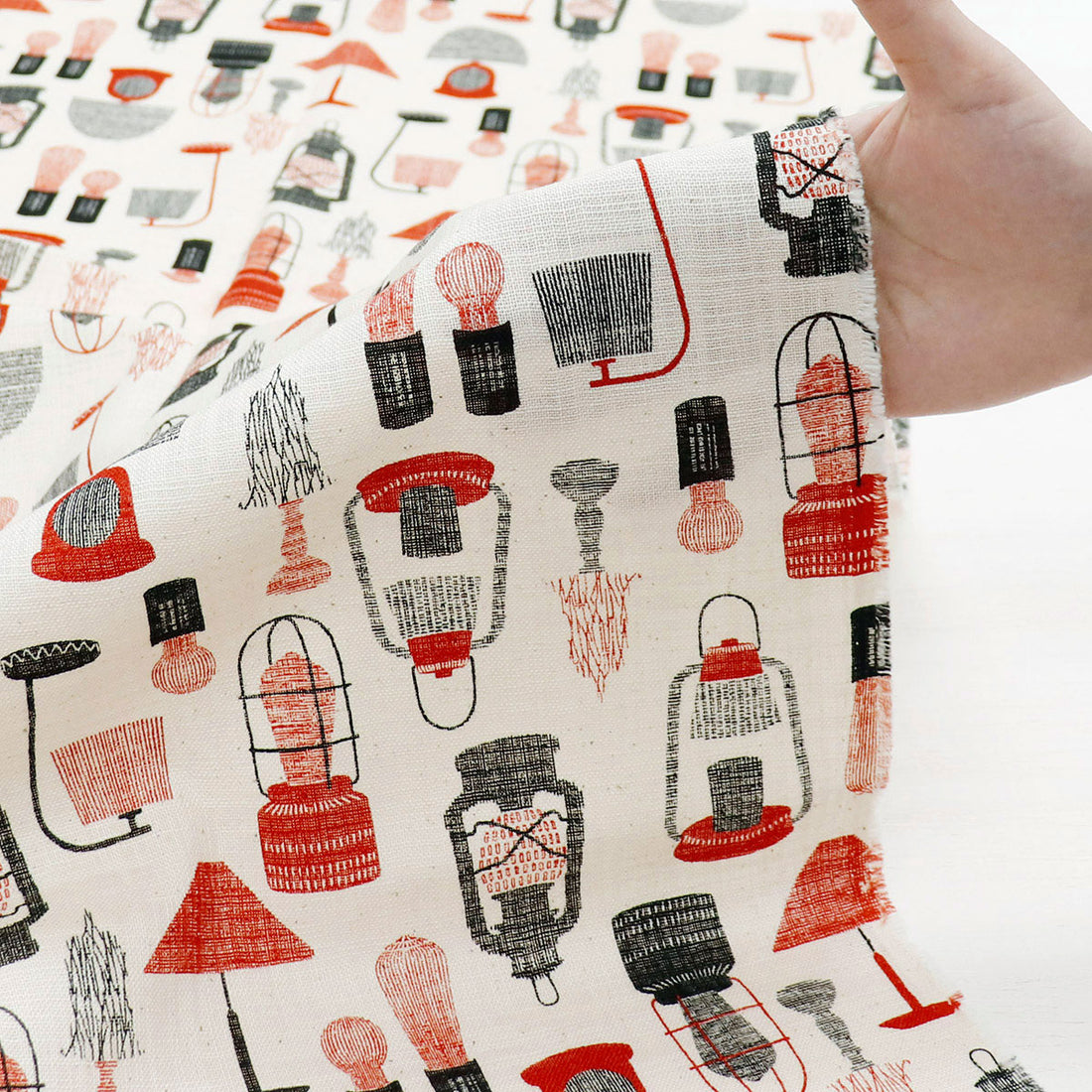 Lamp Cotton Slub Poplin - Blue