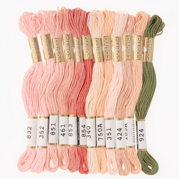 Embroidery Thread Pack - Peaches & Cream