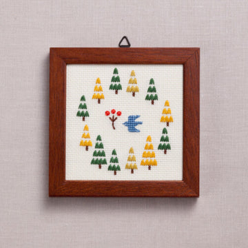 Nature Ji-sashi Embroidery Kit with Frame