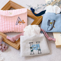 Linen Embroidery Cloth, Antique Rose