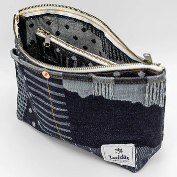 Okayama Denim Large Pouch - Patchwork Mosaic