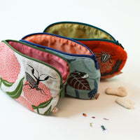 Flowers & Stink Bugs Poetry Pouch by MoritaMiW