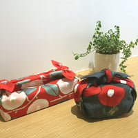 Camelia Furoshiki Wrapping Cloth, Red 19"