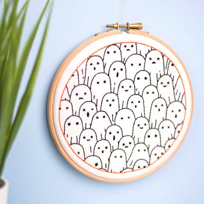 Ghosts Spooky Halloween Embroidery Cloth – Brooklyn Haberdashery