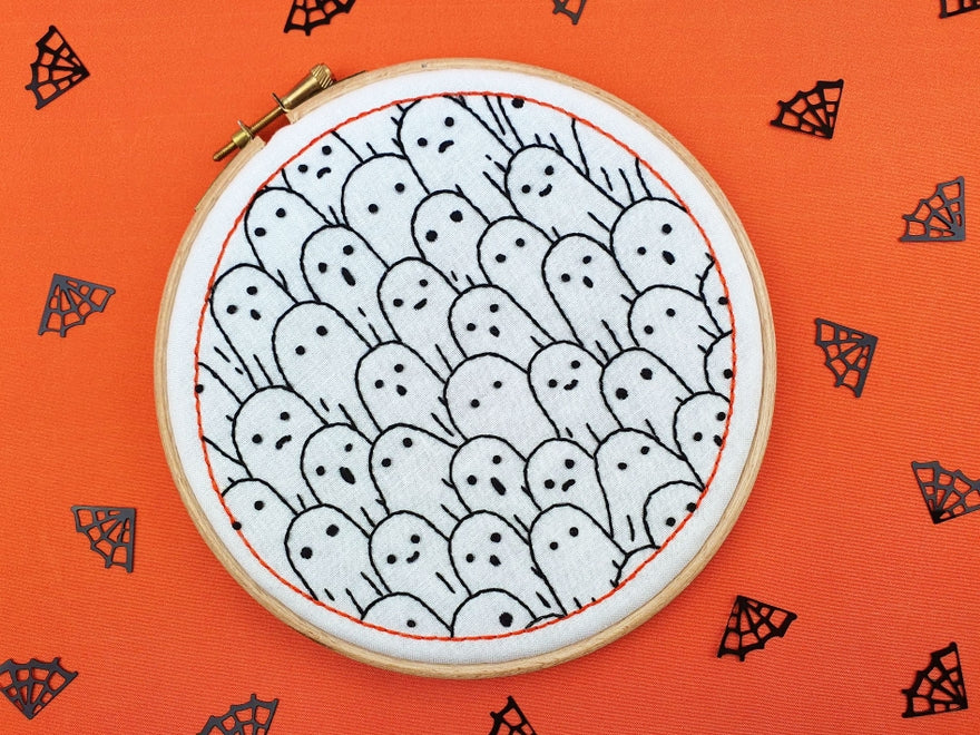 Ghosts Spooky Halloween Embroidery Cloth – Brooklyn Haberdashery