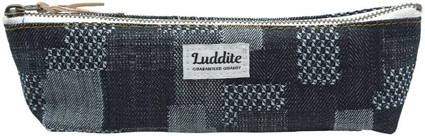 Okayama Denim Boat  Pouch - Patchwork Grid