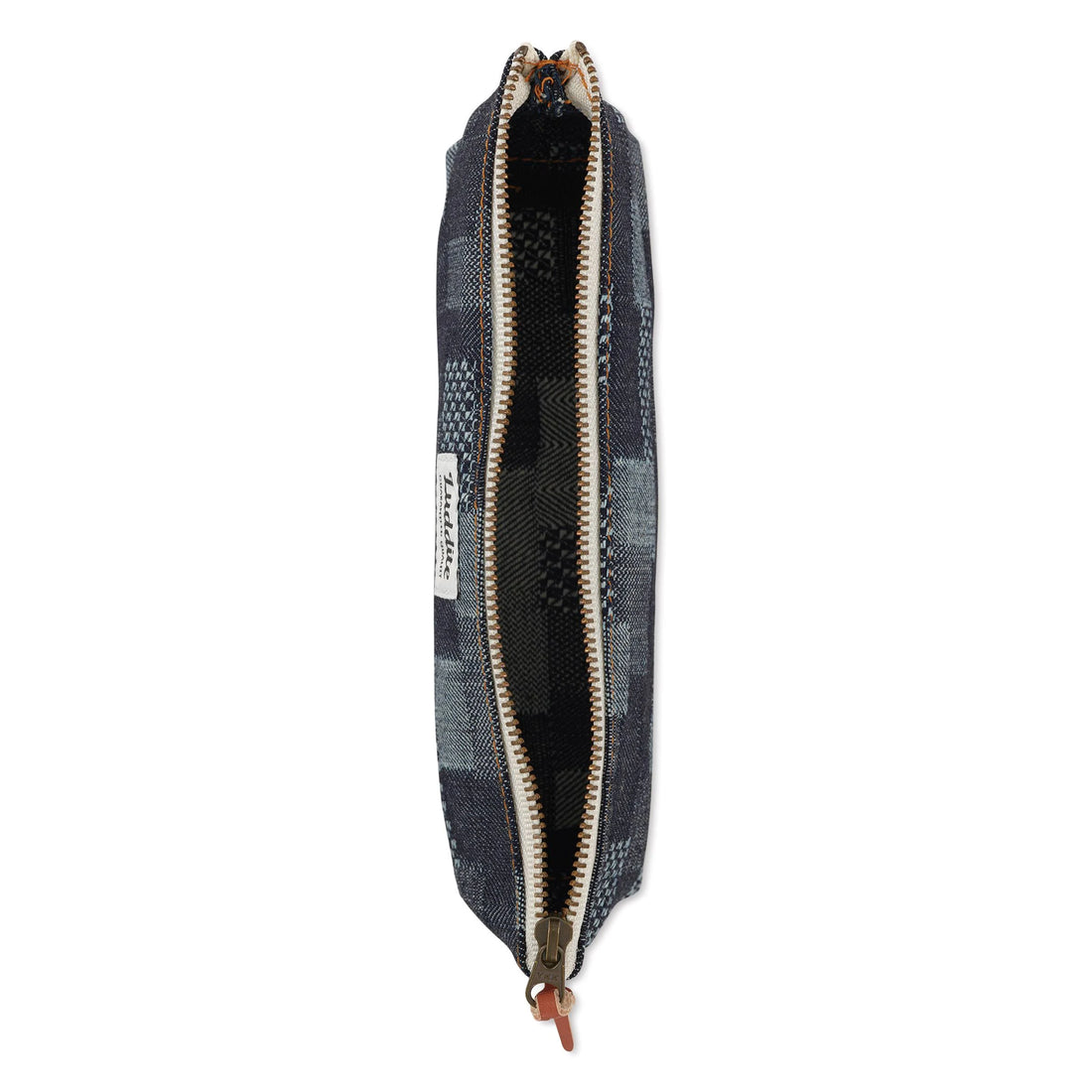 Okayama Denim Boat  Pouch - Patchwork Grid