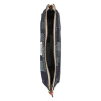 Okayama Denim Boat  Pouch - Patchwork Grid
