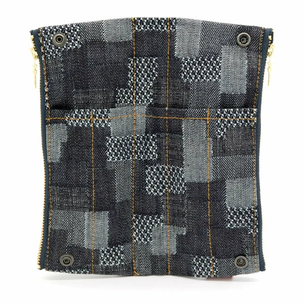 Okayama Denim Folding Case - Patchwork Grid