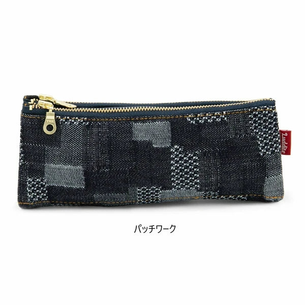 Okayama Denim Folding Case - Patchwork Grid