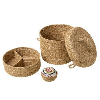 Sewing Basket & Pin Cushion Set