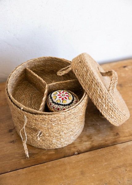 Sewing Basket & Pin Cushion Set