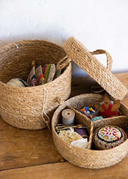 Sewing Basket & Pin Cushion Set