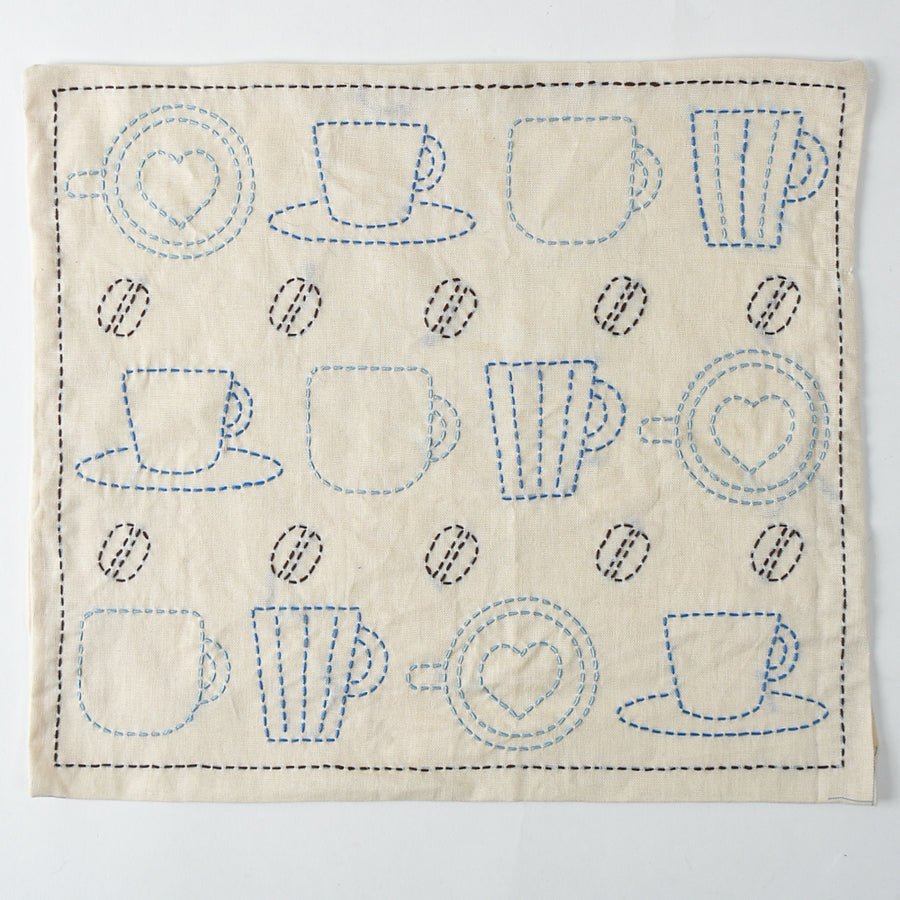 Coffee Sashiko Cloth