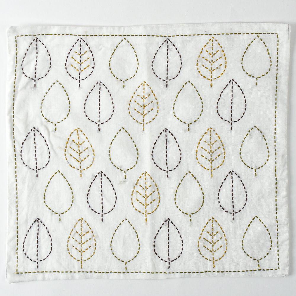 Leaf Sashiko Cloth