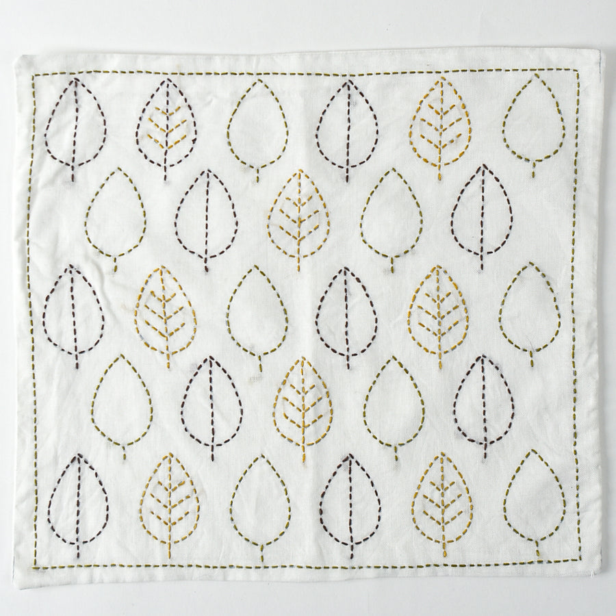 Leaf Sashiko Cloth