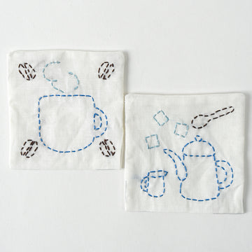 Sashiko Coaster Kit - Coffee Break
