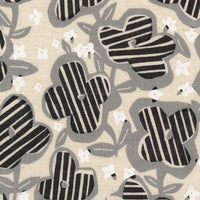 Slub Cotton, Scandi Floral Gray 41"w